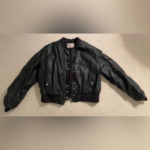 Free People Black Leather Jacket
